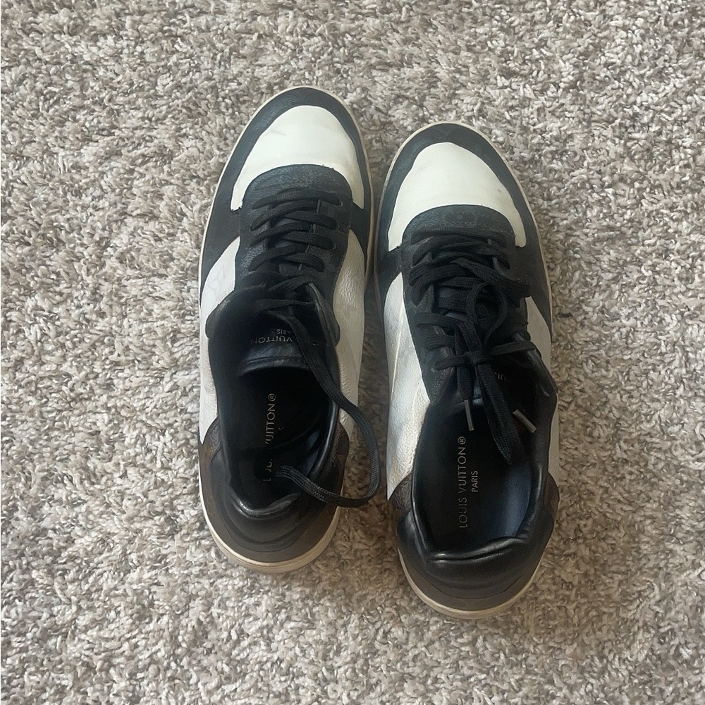 Louis Vuitton Men's Black and White Sneakers